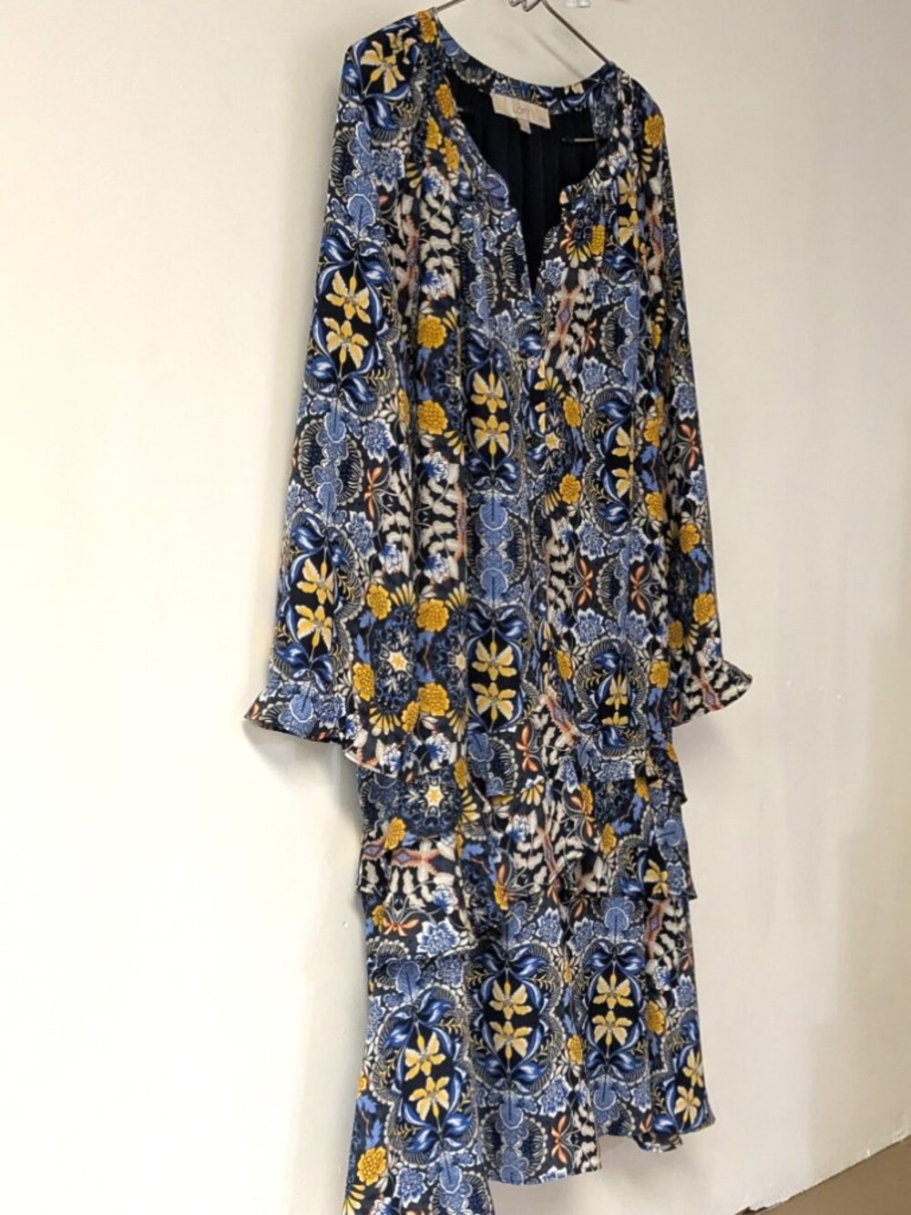 LOFT Floral Ruffle Dress (LP) - Picture 2 of 7